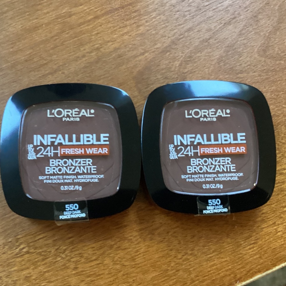 L'Oréal Infallible 24H Fresh Wear Bronzers bundle 2 in shade 550 Deep Dark